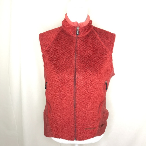 Patagonia Jackets & Blazers - Orange Fluffy Fleece ZipUp Turtleneck  Pocket Vest